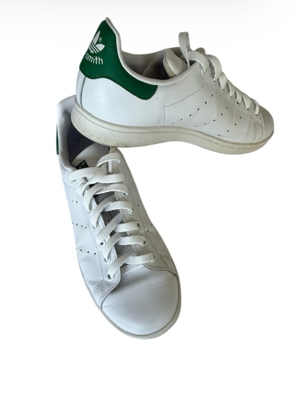 Adidas Stan Smith White Green Leather Sneakers Men’s US 8 Low Top Shoes